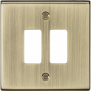 2G grid faceplate - antique brass