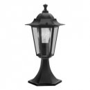 Pedestal Light Cast Aluminium Black / Glass Clear - LATERNA 4