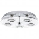 Ceiling Light Stainless Steel Chrome / Satin Glass White, Clear - CABO