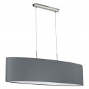 Pendant Light Steel Satin Nickel / Fabric Grey - PASTERI