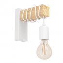 Wall Light Steel White / Wood Brown - TOWNSHEND