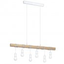 Pendant Light Steel White / Wood Brown - TOWNSHEND