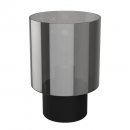 Table Light Steel Black / Glass Vaporized Black-transparent - GOROSIBA