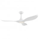 Ceiling Fan & Light ABS White Matt / Acrylic Milky - CIRALI 52