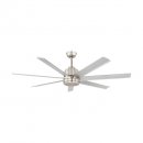 Ceiling Fan Steel Brushed Aluminium, Satin Nicke - AZAR 60