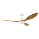 Ceiling Fan & Light Steel White Matt / Acrylic Milky - ANTIBES