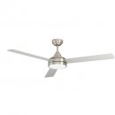 Ceiling Fan & Light Steel Satin Nickel / Acrylic Milky - SESIMBRA