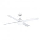 Ceiling Fan & Light Steel White Matt / Glass White Painted - VARADERO