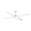 Ceiling Fan & Light Steel White Matt / Acrylic Milky - TRINIDAD