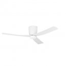 Ceiling-flush Fan W.light Steel White Matt / Acrylic Milky - LERICI