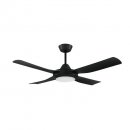 Ceiling Fan & Light ABS, UV Resistant Black Matt / Acrylic Milky - BONDI 1