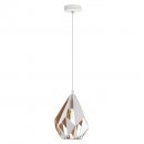 Pendant Light Steel White, Gold - CARLTON 1