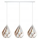 Pendant Light Steel White, Gold - CARLTON 1