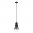 Pendant Light Steel Black / Glass Black-grey-transparent - CHASELY