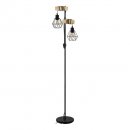 Floor Light Steel, Wood Black, Brown - TOWNSHEND 5