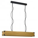 Pendant Light Steel Black / Wood Brown - HARBOROUGH