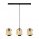 Pendant Light Steel Black / Wood Natural - BORDESLEY