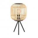 Table Light Steel Black / Wood Natural - BORDESLEY