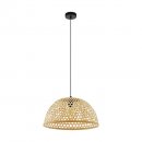 Pendant Light Steel Black / Wood Natural - CLAVERDON