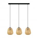 Pendant Light Steel Black / Wood Natural - DEMBLEBY