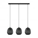 Pendant Light Steel Black / Wood Black - DEMBLEBY 1