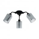 Ceiling Light Steel Black / Glass Vaporized Black-transparent - FORESTBURG