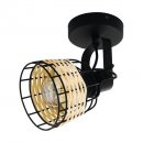 Spot Steel Black / Rattan Natural - ANWICK 1