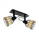 Spot Steel Black / Rattan Natural - ANWICK 1