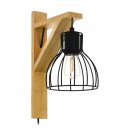 Wall Light Wood Natural / Steel Black - RAMPSIDE 1