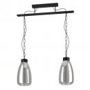 Pendant Light Steel Black / Glass Vaporized Black-transparent - BRICKFIELD