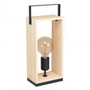 Table Light Steel, Wood Black, Natural - FAMBOROUGH