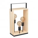 Table Light Steel, Wood Black, Natural - FAMBOROUGH