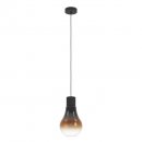 Pendant Light Steel Black / Glass Black-brown-transparent - CHASELY