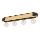 Ceiling Light Wood, Steel Brown, Black - LAYHAM