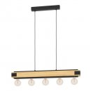 Pendant Light Wood, Steel Brown, Black - LAYHAM