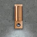 Luna GU10 PIR Wall Light - Fixed Single, Copper, IP44