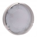 14W Utilita LED Bulkhead, Round Emergency - White w/Clear Bezel