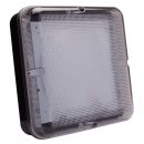 14W Utilita LED Bulkhead, Square Emergency - Black w/Clear Bezel