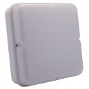 14W Utilita LED Bulkhead, Square Emergency - White w/Opal Bezel