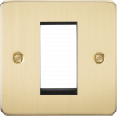 Flat Plate 1G Modular Faceplate - Brushed Brass