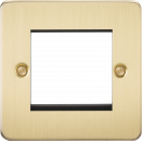 Flat Plate 2G modular faceplate - brushed brass