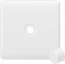 Curved Edge 1G Dimmer Plate with Matching Dimmer Cap