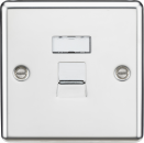 RJ45 Network Outlet - Rounded Edge Polished Chrome