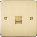 Flat Plate Telephone master socket -brushed brass