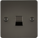 Flat Plate Telephone extension socket - gunmetal