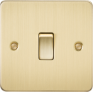 Flat Plate 20A 1G DP switch - brushed brass