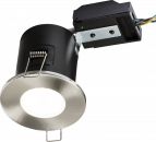 230V IP20 Fixed GU10 Fire-Rated Downlight- Brushed Chrome