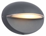 Haldon LED Outdoor Oval Wall Light, Black