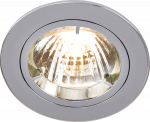 IP20 230V GU10 Chrome Recessed Fixed Twist & Lock Downlight