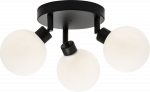 230V IP44 G9 Triple Spotlight with Round Frosted Glass - Matt Black